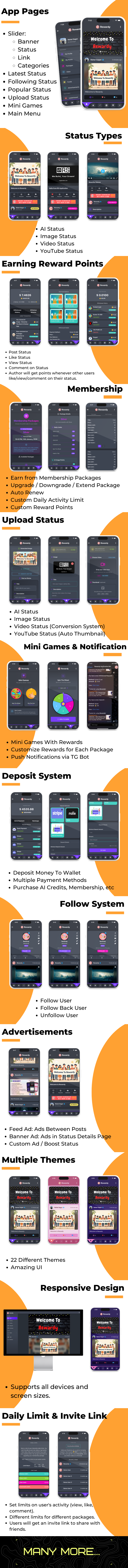 Rewardy - AI Status App with Reward Points + PWA + Backend